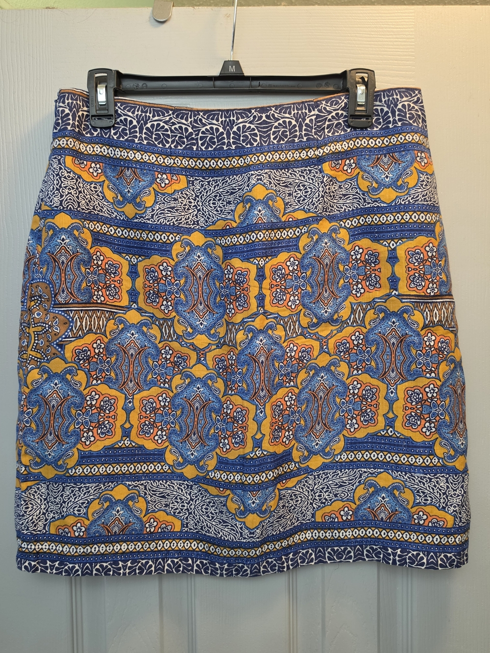 Tommy Bahama Size 8 Linen Blend Skirt Excellent Condition Blue